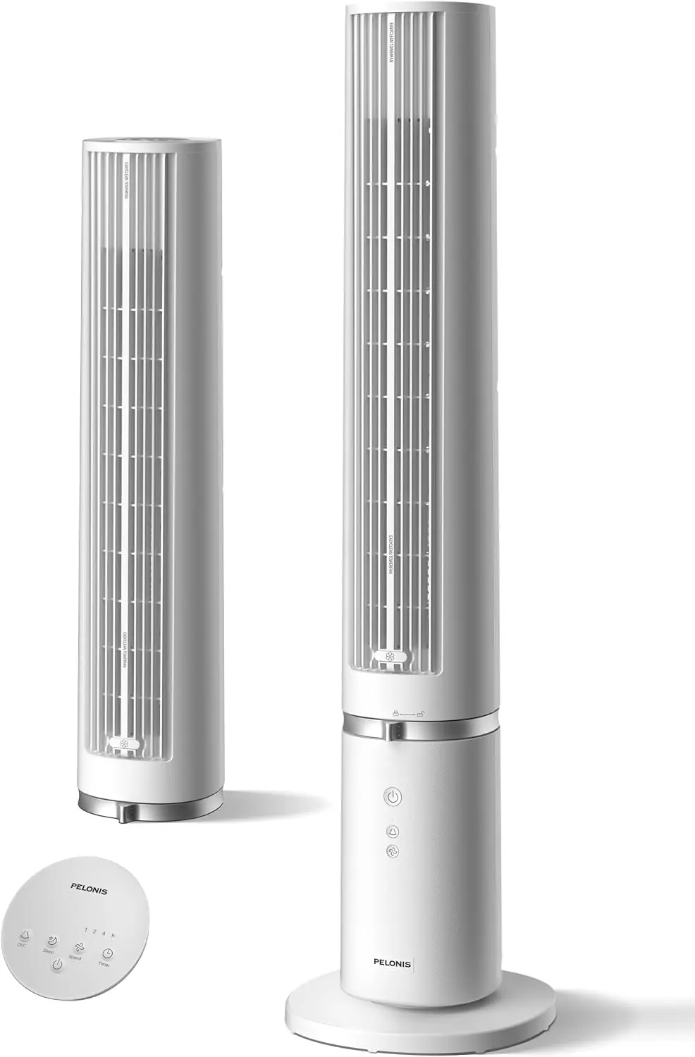 PELONIS 40-Inch Oscillating Tower Fan with Remote for Bedroom, White