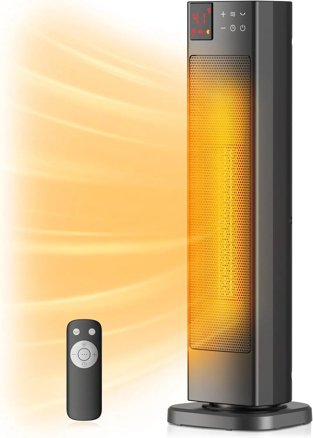 PELONIS Radiator Heater for Large Space, Electric Oil Filled Radiator, Dual Knobs, 1500W, Quiet Space Heater, 3 Modes, Tip-over Protection